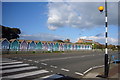 Beach-huts and Zebra Crossing, Eastney Esplanade