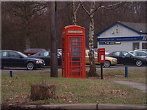 TQ4739 : Red Telephone Box at B2026 crossroads near Holtye by Robert Ore
