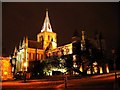 Rochester Cathedral at night