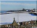 Auchencairn from the cemetery, in snow