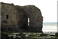 Rock formation at Perranporth beach