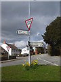 Road junction from Village Green, Devauden.