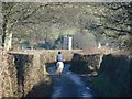 Horse rider on the road into Meavy