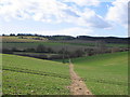 Public Footpath 22 looking west towards the B656