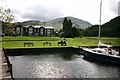 Inn on the Lake Hotel from their landing stage.