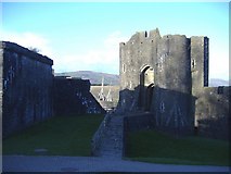 ST1586 : Entrance gate, Caerphilly Castle by Roger Cornfoot