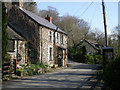 Cottages & telephone box at Tynewydd