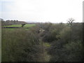 Disused railway line near Knapps Hook Farm