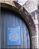 SX5873 : Church Door Notice, St Michael and All Angels, Princetown, Dartmoor by Tom Jolliffe