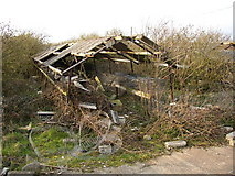 SE1220 : Ruined mink shed, Upper Edge, Fixby, near Elland by Humphrey Bolton