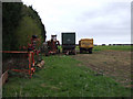 Farm machinery outside Old Manor Farm