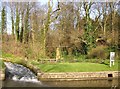 Pipe bridge over New Mill Gill, Bingley