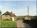 Cottages and overhead wires at North Chideock