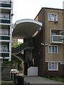 Stairwell at Falstaff Court from Kenningtom Park Road