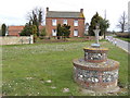 Cottage and memorial