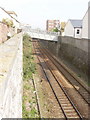 Railway cutting between buildings, Teignmouth