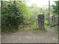 Bridleway gate and pillars