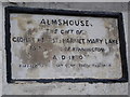 Plaque on Almshouse