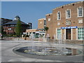 Fountain in front of Civic Hall