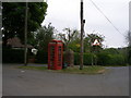 Triangular lane junction at Ewell Minnis