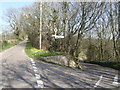 Fork in the road near Churchill, Devon