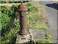 Water pump in front of houses on High Road, Cotton End