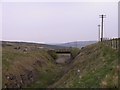 SN8515 : Railway cutting near Penwyllt by Hywel Williams