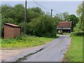 Road view west from Haw Woods Farm