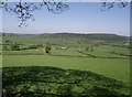 View to Burnshall Farm from the lane to Liddaton Down