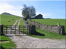 SD8167 : Lane and Footpath to Hargreaves Barn by John S Turner