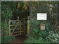 Entrance to Farthinghoe Nature Reserve