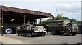 More vehicles and barn at Spring Farm