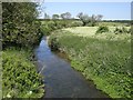 TF9541 : River Stiffkey from road bridge east of Warham by Nigel Jones