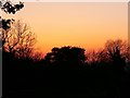 SU1591 : Blunsdon Hill fort at sunset, Blunsdon, Swindon by Brian Robert Marshall