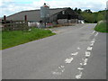 Farm buildings and junction at Crofts