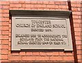 Plaque on the Library, Richmond Road, Towcester
