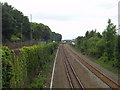 Train passing Mostyn Docks