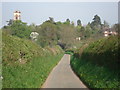 Lane from Warham reaches the Hereford suburbs