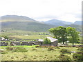 View downslope towards the derelict Foel Cottage