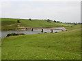 Footbridge over reservoir