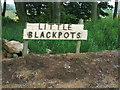 Sign at Little Blackpots