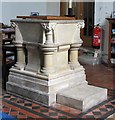 St Mary, Pirton Herts - Font