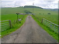 Paved track to Wintermuir Farm