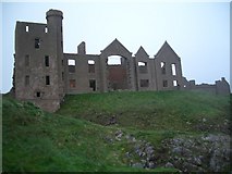 NK1036 : Slains Castle from below the cliff top by Jon Jeffries