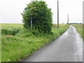 Shepherds Close Road and bridleway off to the East