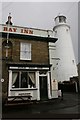 Sole Bay Inn and Southwold lighthouse