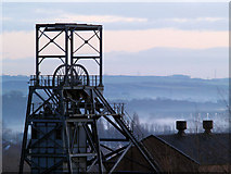 SE3606 : Former Barnsley Main Colliery head frame by Steve  Fareham