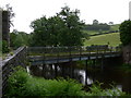 Old Railway Parapet & Road Bridge Over River Usk