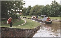 SJ7066 : 2002 : Middlewich 3 locks - Trent & Mersey Canal by Maurice Pullin
