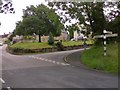 Road junction in front of the church